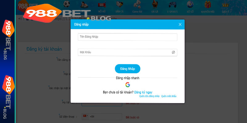 Hướng Dẫn Giải Quyết Sự Cố Đăng Nhập 988bet